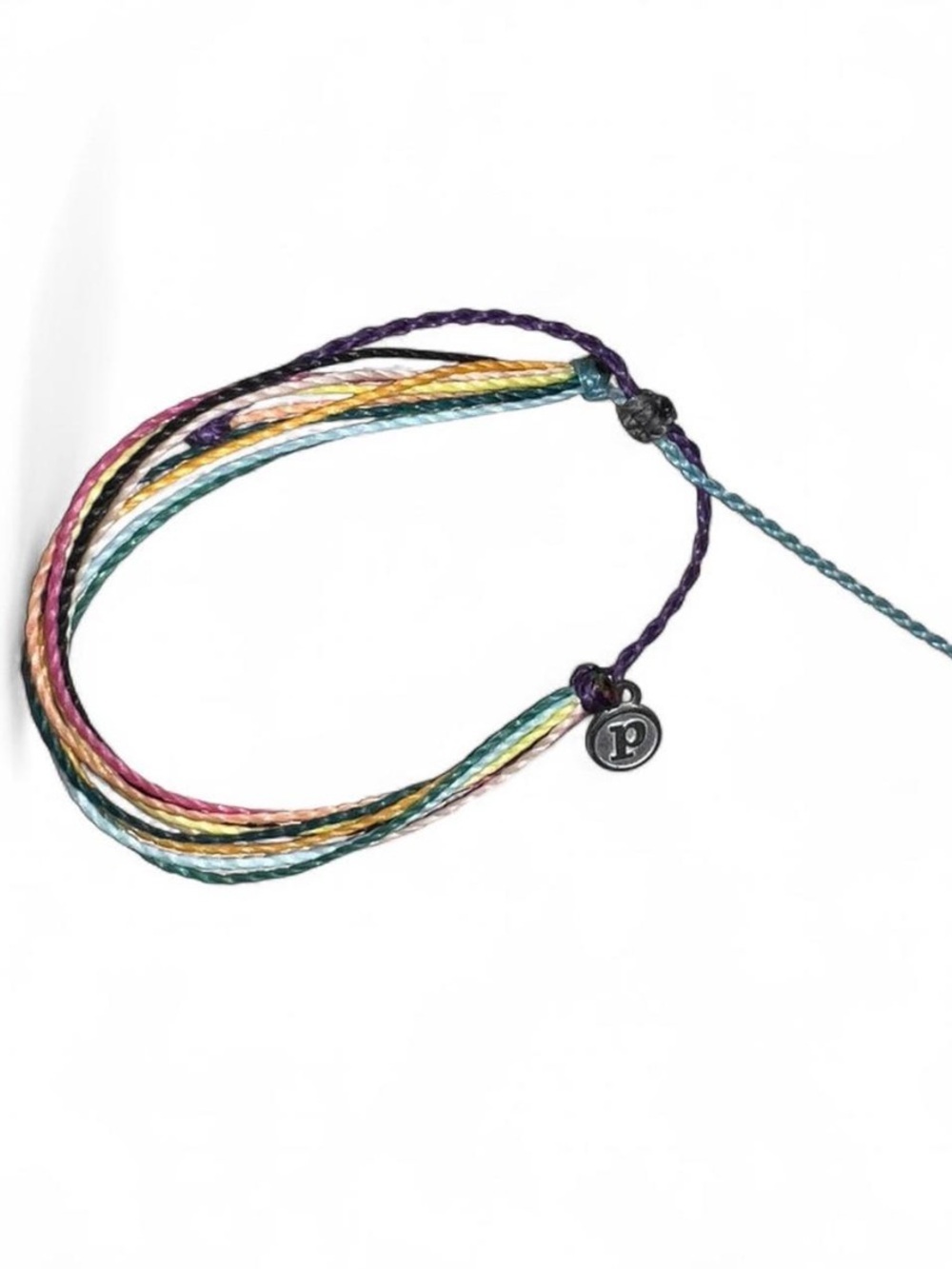 NWOT Pura Vida Teal Purple Pink Gold Green Braided Bracelet